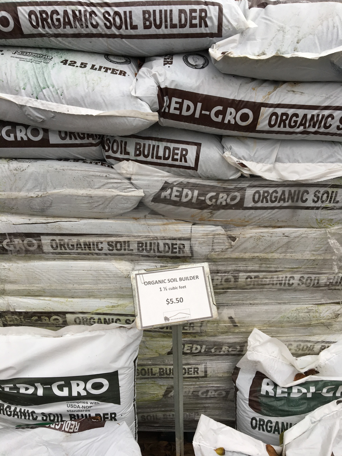 Wet Weather Special Get One Bag Of Organic Soil Amendment 1/2 Price